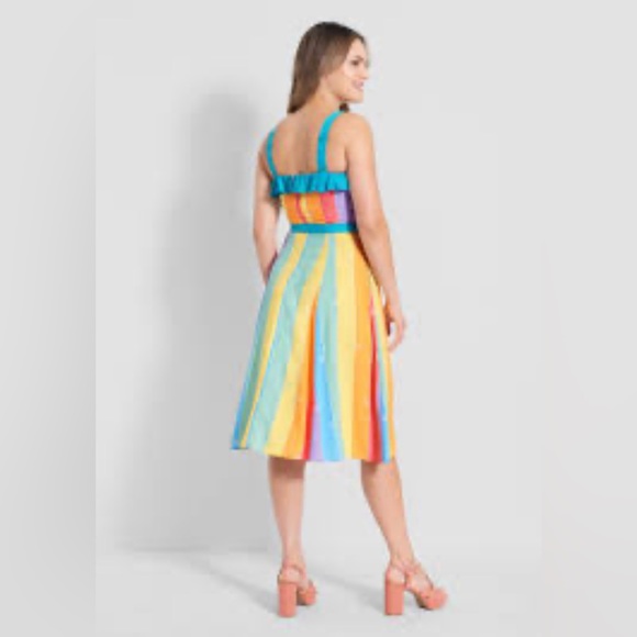 NWT ModCloth x Collectif Rainbow Dream Lover Dress - Picture 2 of 4